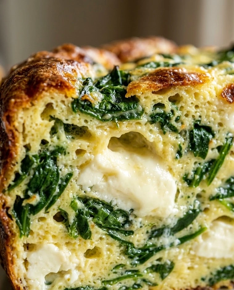 Spinach Frittata With Feta Cheese
