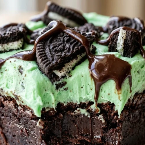 St. Patrick's Day Mint Oreo Brownies