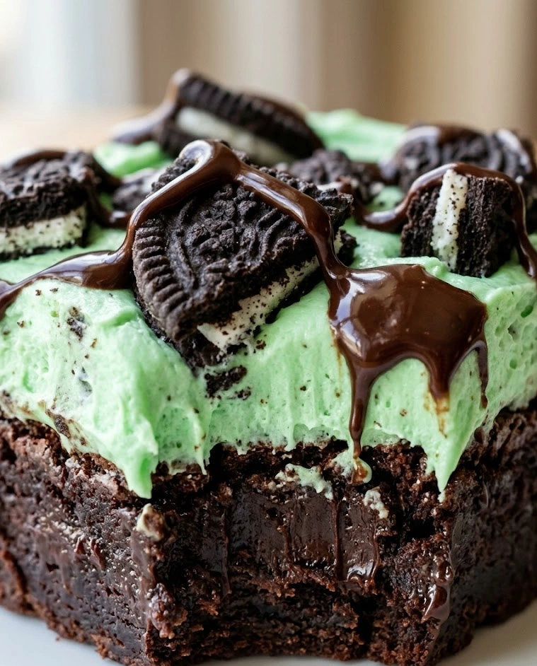 St. Patrick's Day Mint Oreo Brownies