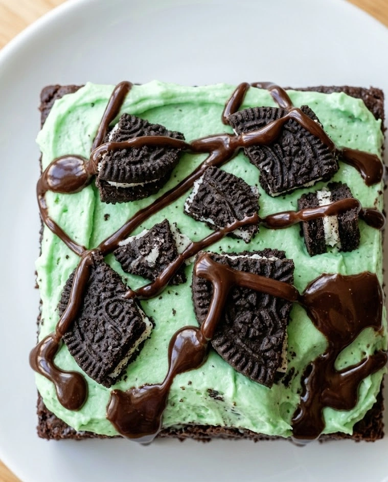 St. Patrick's Day Mint Oreo Brownies