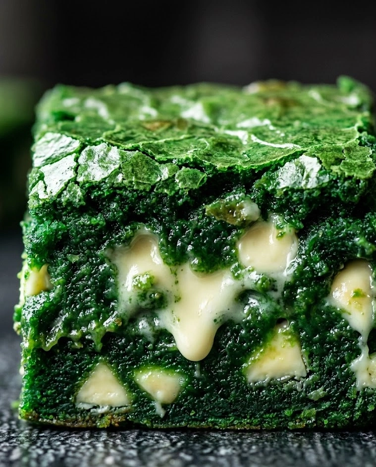Fudgy Green Velvet Brownies