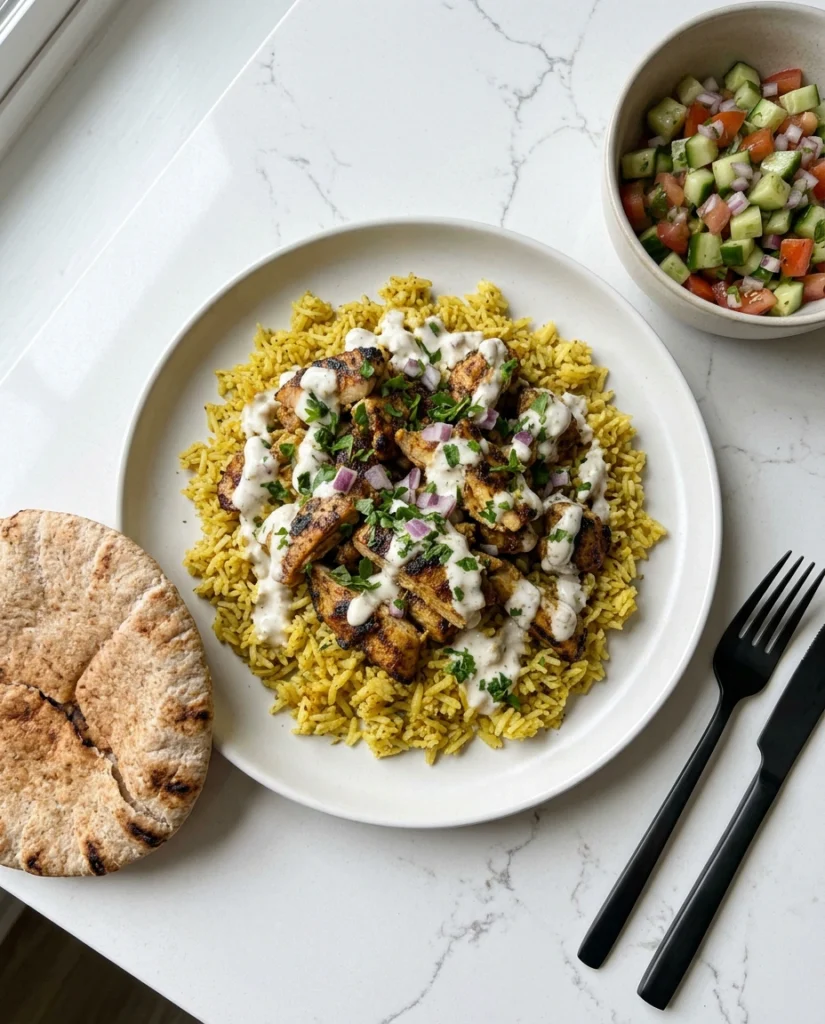 Chicken Shawarma With Baked Rice