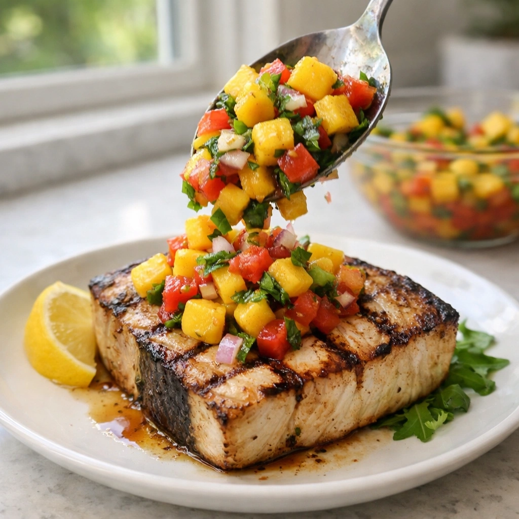 Grilled Swordfish With Mango Salsa
