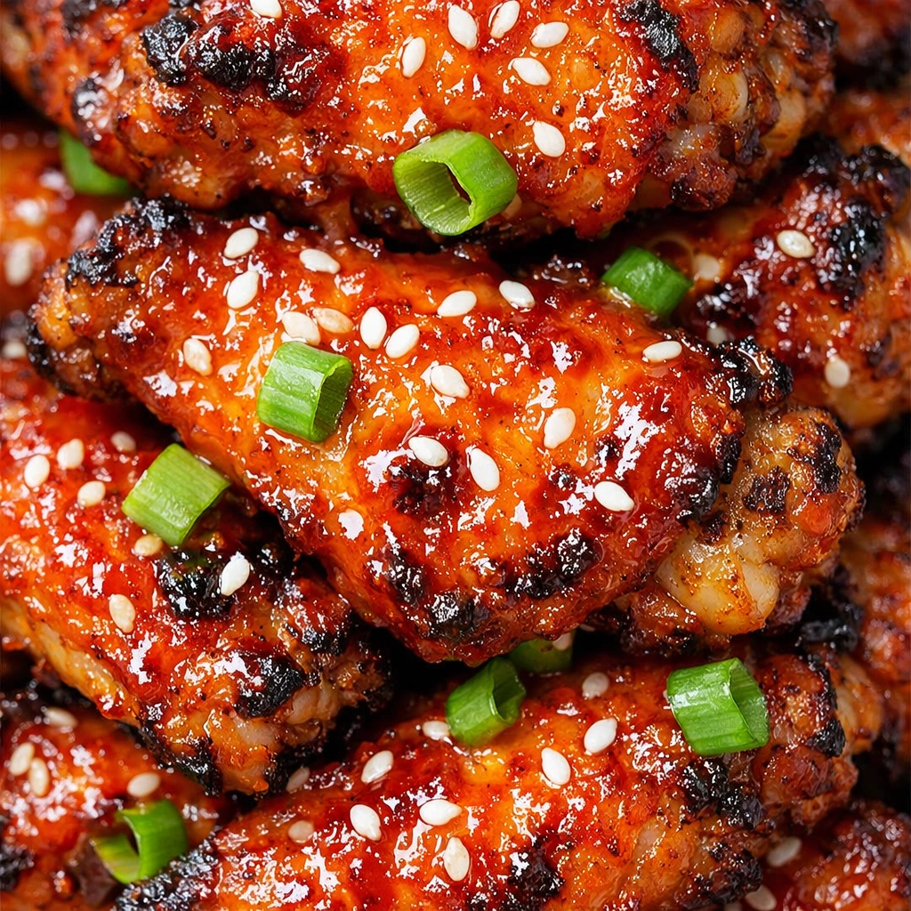 Honey Sriracha Grilled Chicken Wings