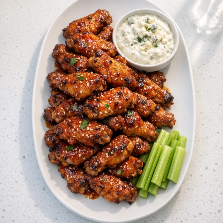 Honey Sriracha Grilled Chicken Wings
