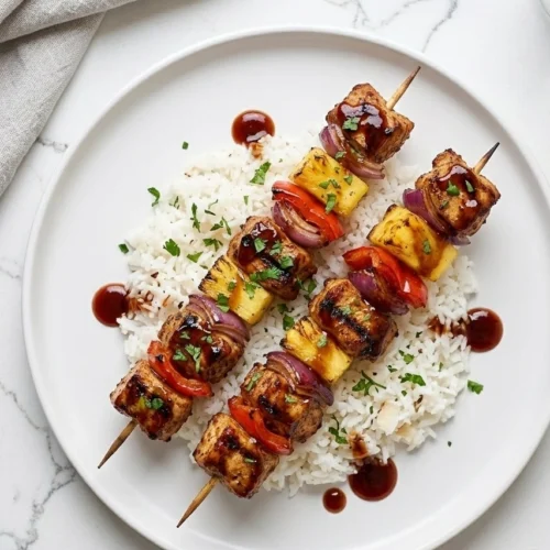 BBQ Chicken Pineapple Kebabs