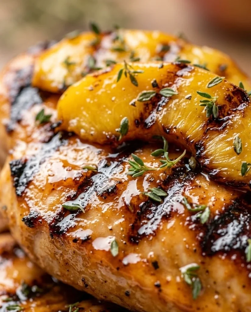Grilled Chicken With Peach Glaze