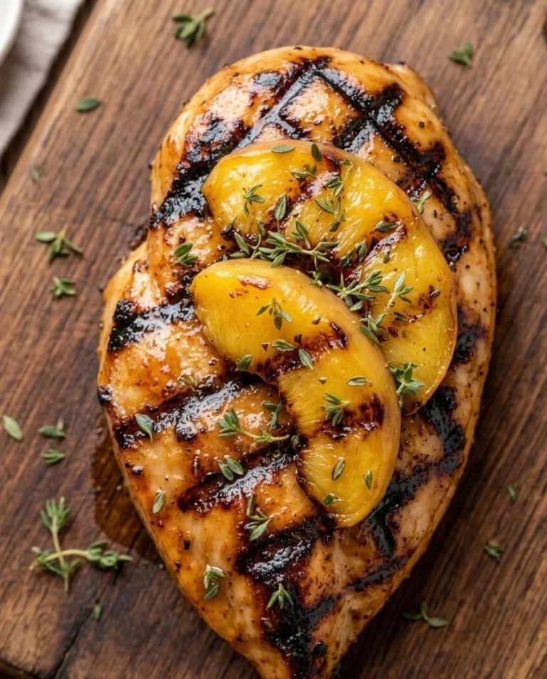 Grilled Chicken With Peach Glaze