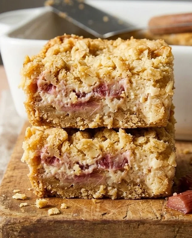 Rhubarb Cheesecake Squares