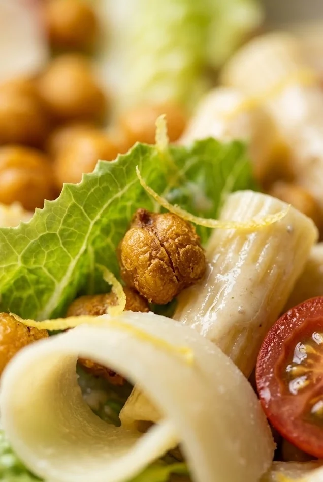 Tahini Caesar Pasta Salad