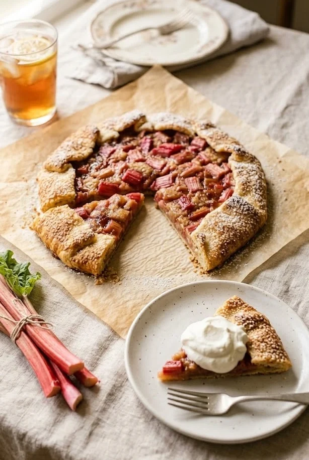 Rhubarb and Almond Galette
