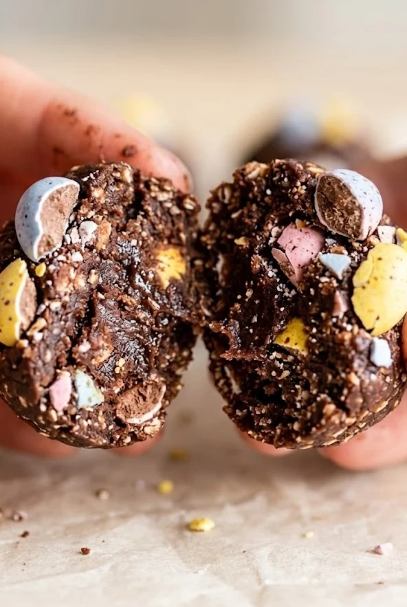 Mini Egg Brownie Batter Energy Balls