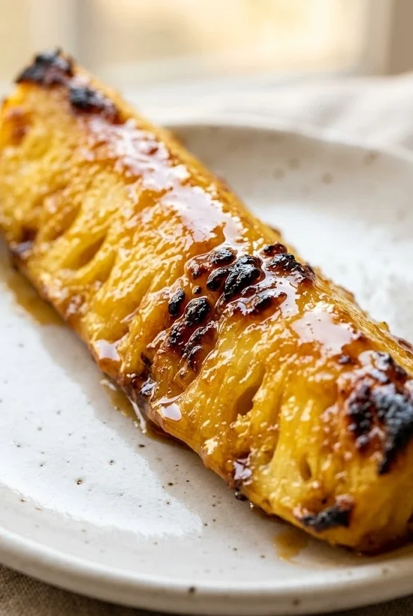 Air Fryer Rum Soaked Pineapple