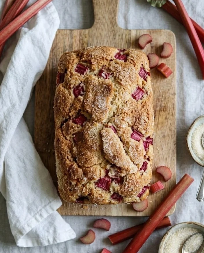 Sourdough Rhubarb Bread