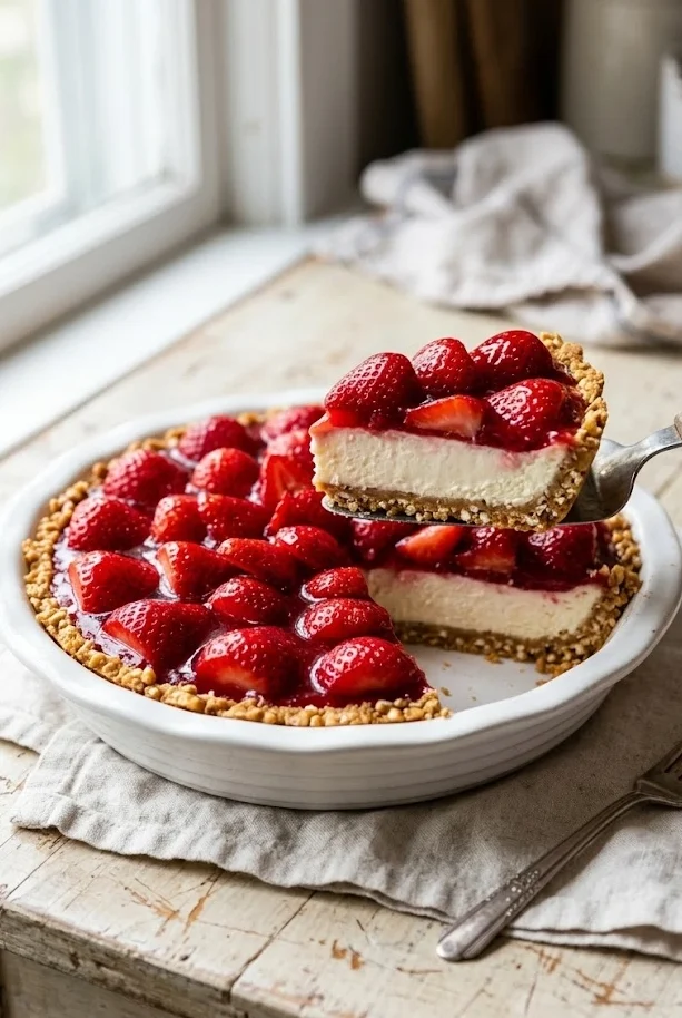 Strawberry Pretzel Pie