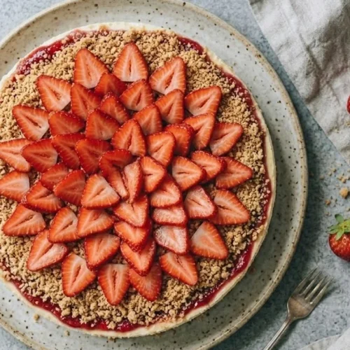 No Bake Strawberry Cheesecake Lasagna