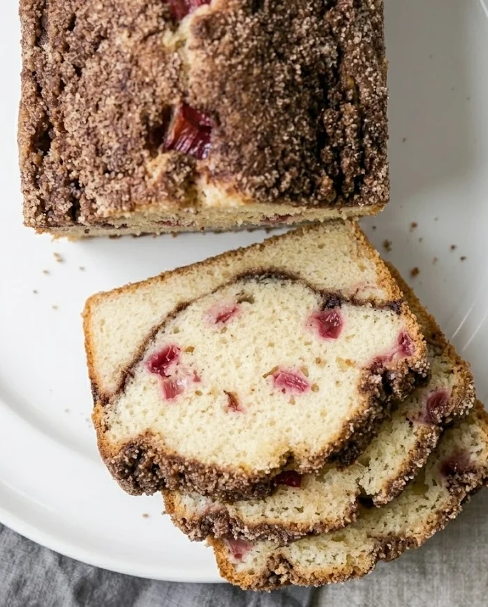 Cinnamon Swirl Rhubarb Bread
