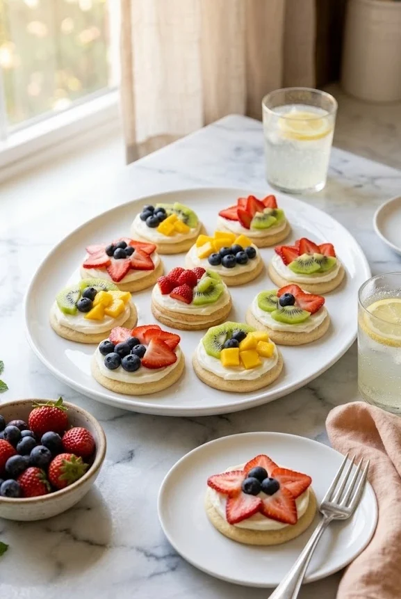 Fresh Fruit Pizza Cookies
