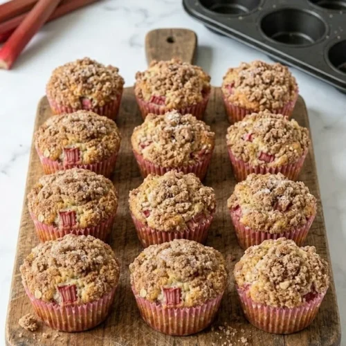 Rhubarb Muffins with Greek Yogurt