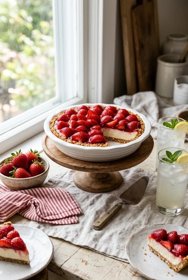 Strawberry Pretzel Pie