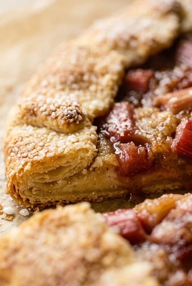 Rhubarb and Almond Galette