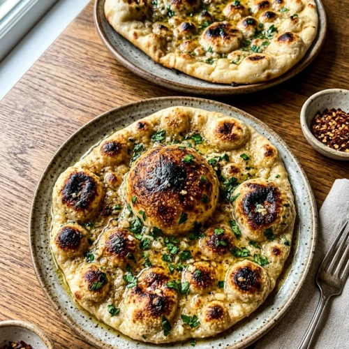 Grilled Garlic Butter Naan Bread