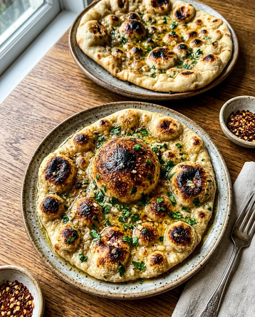 Grilled Garlic Butter Naan Bread