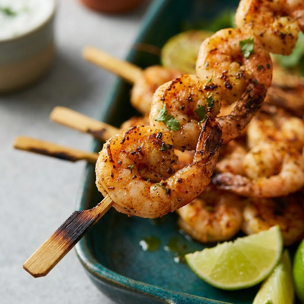 Tandoori Grilled Shrimp Skewers