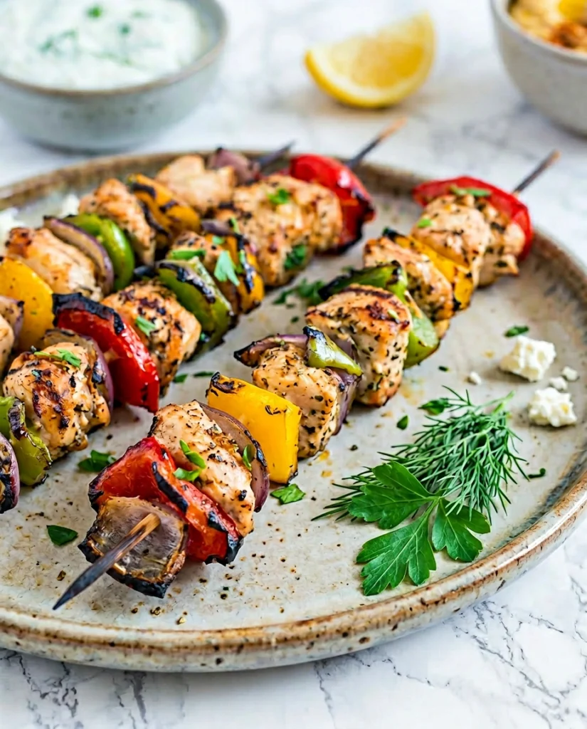 Grilled Mediterranean Chicken Skewers