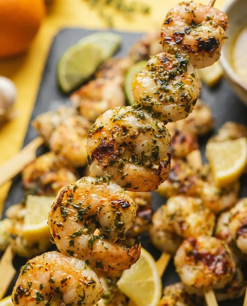 Grilled Citrus Garlic Shrimp Skewers