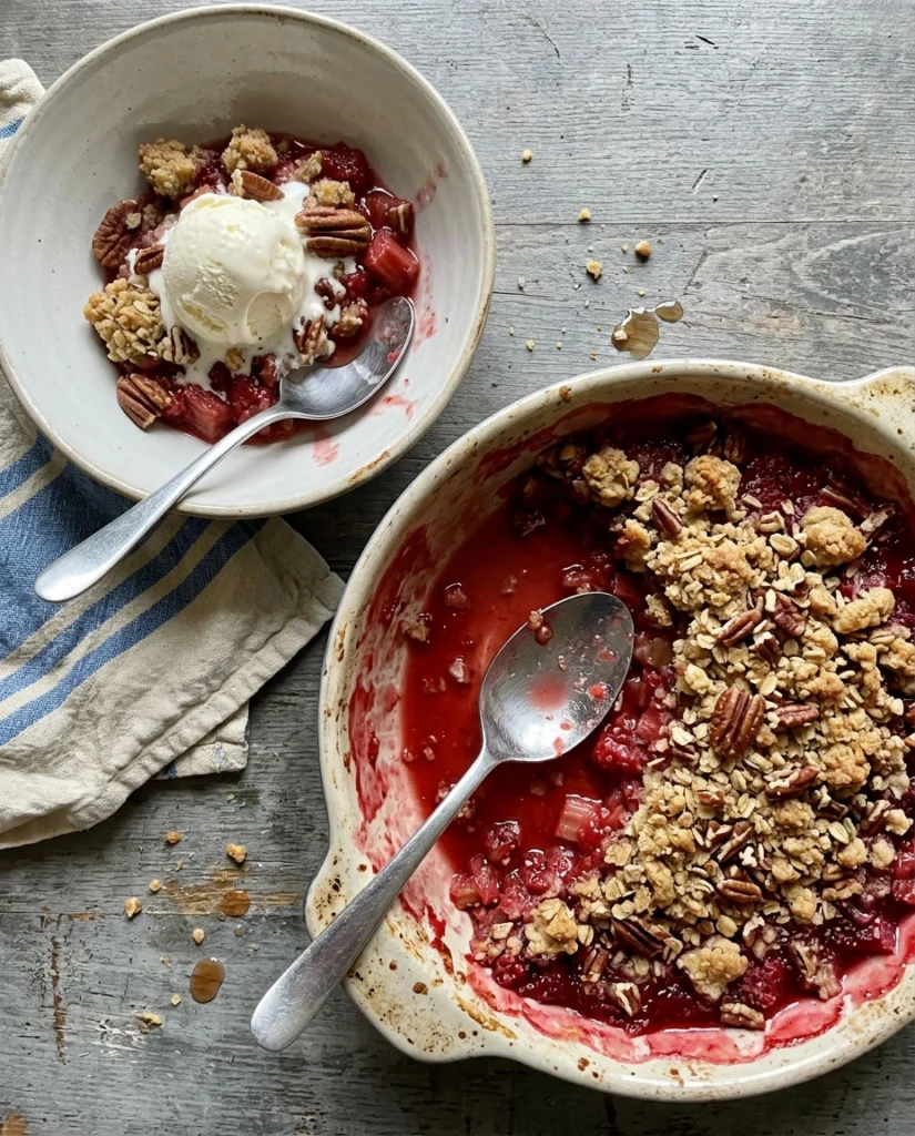 Rhubarb Raspberry Crumble