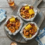 Cajun Grilled Shrimp And Sausage Foil Packets