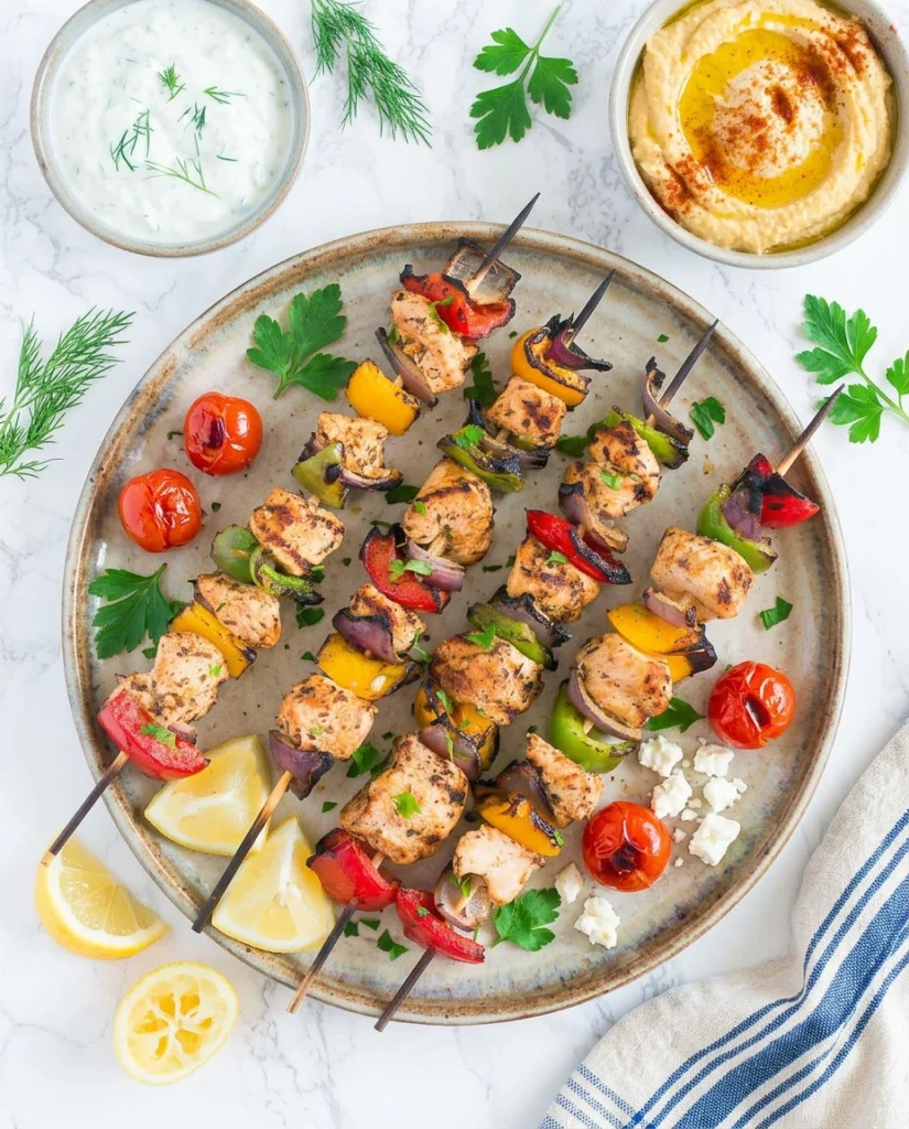 Grilled Mediterranean Chicken Skewers