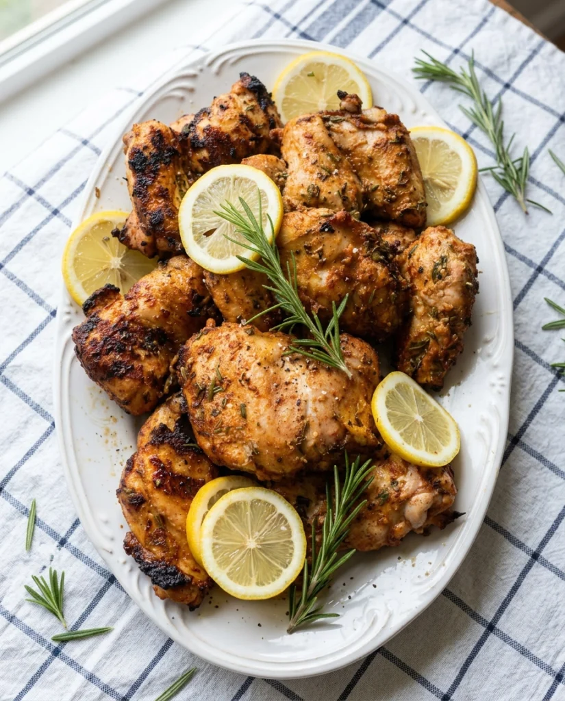 Lemon Rosemary Grilled Chicken Thighs