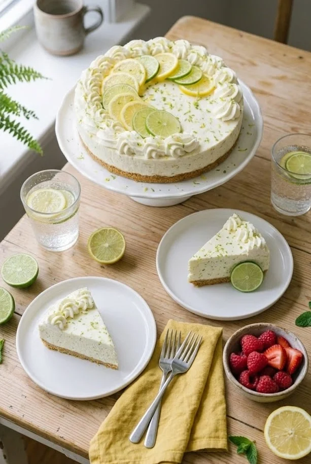 Lemon Lime No Bake Cheesecake