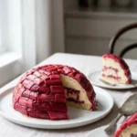Rhubarb Dome Cake with Lemon Cream