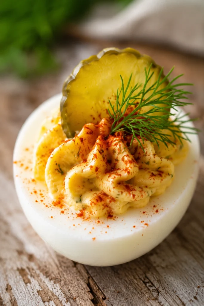 Dill Pickle Deviled Eggs