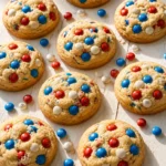 Red White and Blue M&M Cookies