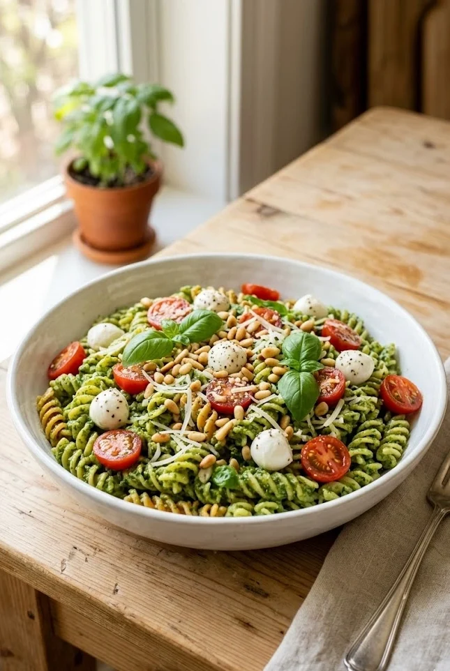 Gluten Free Pesto Pasta Salad