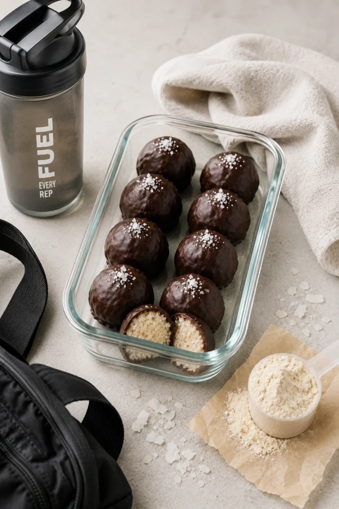 Protein-Packed Chocolate Coconut Bites