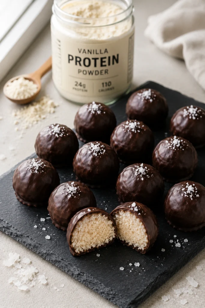 Protein-Packed Chocolate Coconut Bites