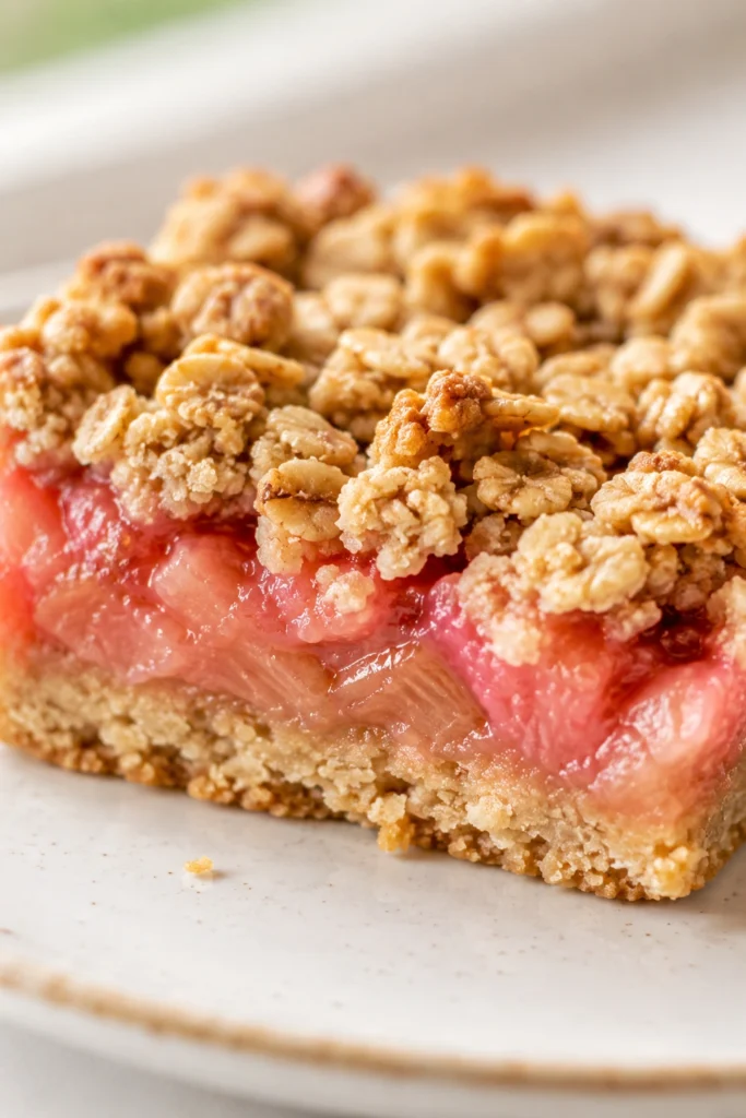 Oatmeal Rhubarb Bars