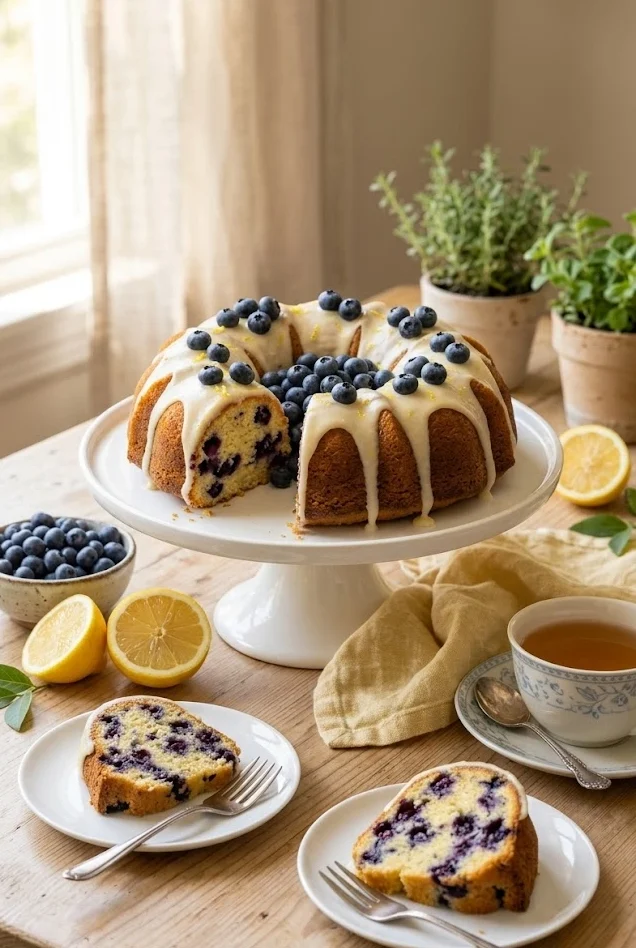 Lemon Blueberry Bundt Cake