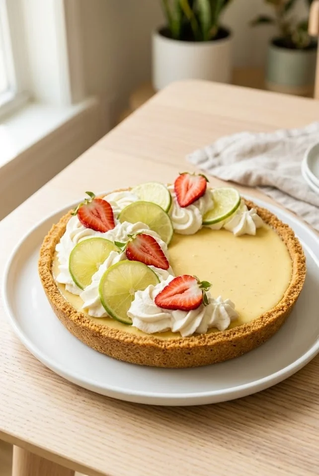 Creamy Crockpot Key Lime Pie