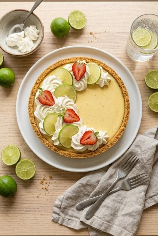 Creamy Crockpot Key Lime Pie