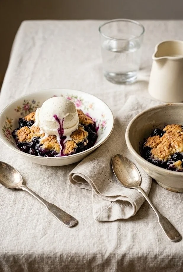 4-Ingredient Blueberry Cobbler