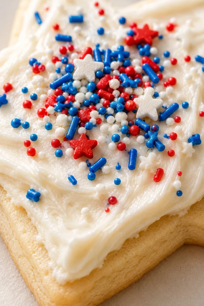 4th of July Sugar Cookies with Buttercream Frosting