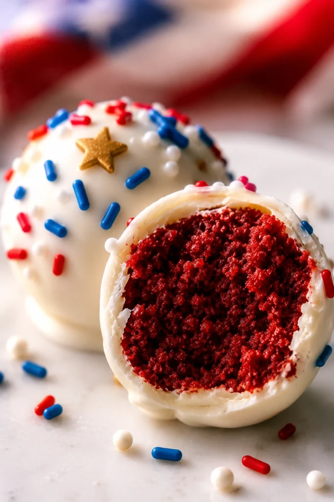 Patriotic 4th of July Cake Balls