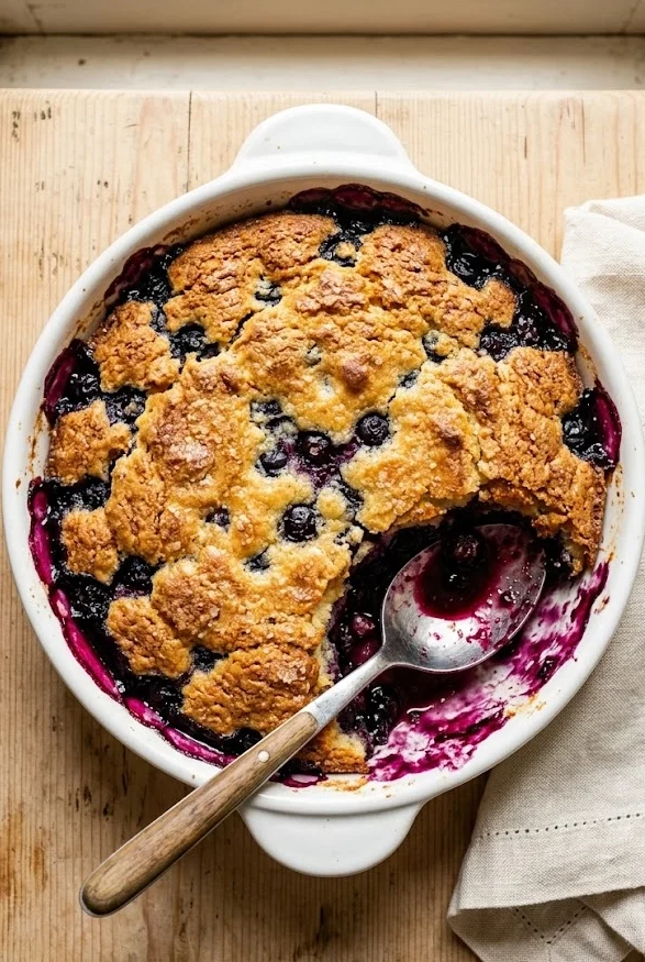 4-Ingredient Blueberry Cobbler