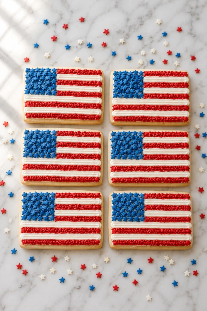 American Flag Sugar Cookies
